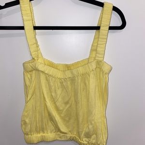 Zara yellow knit crop top